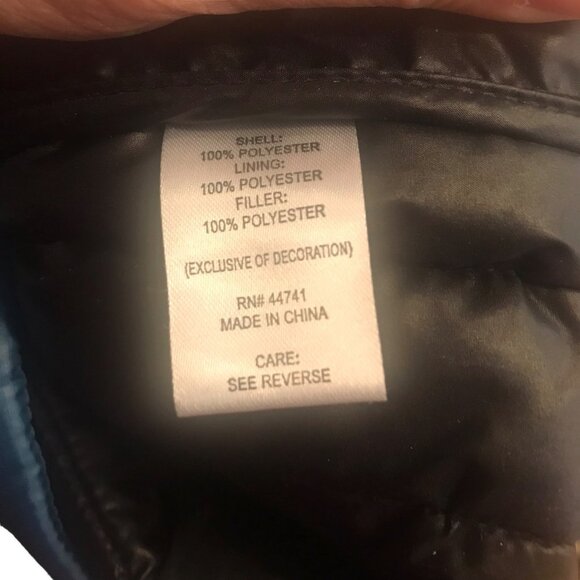 SLALOM Mens Winter Coat Quilted Puffer Jacket Front Full Zip Warm Blue Small S - Picture 4 of 6